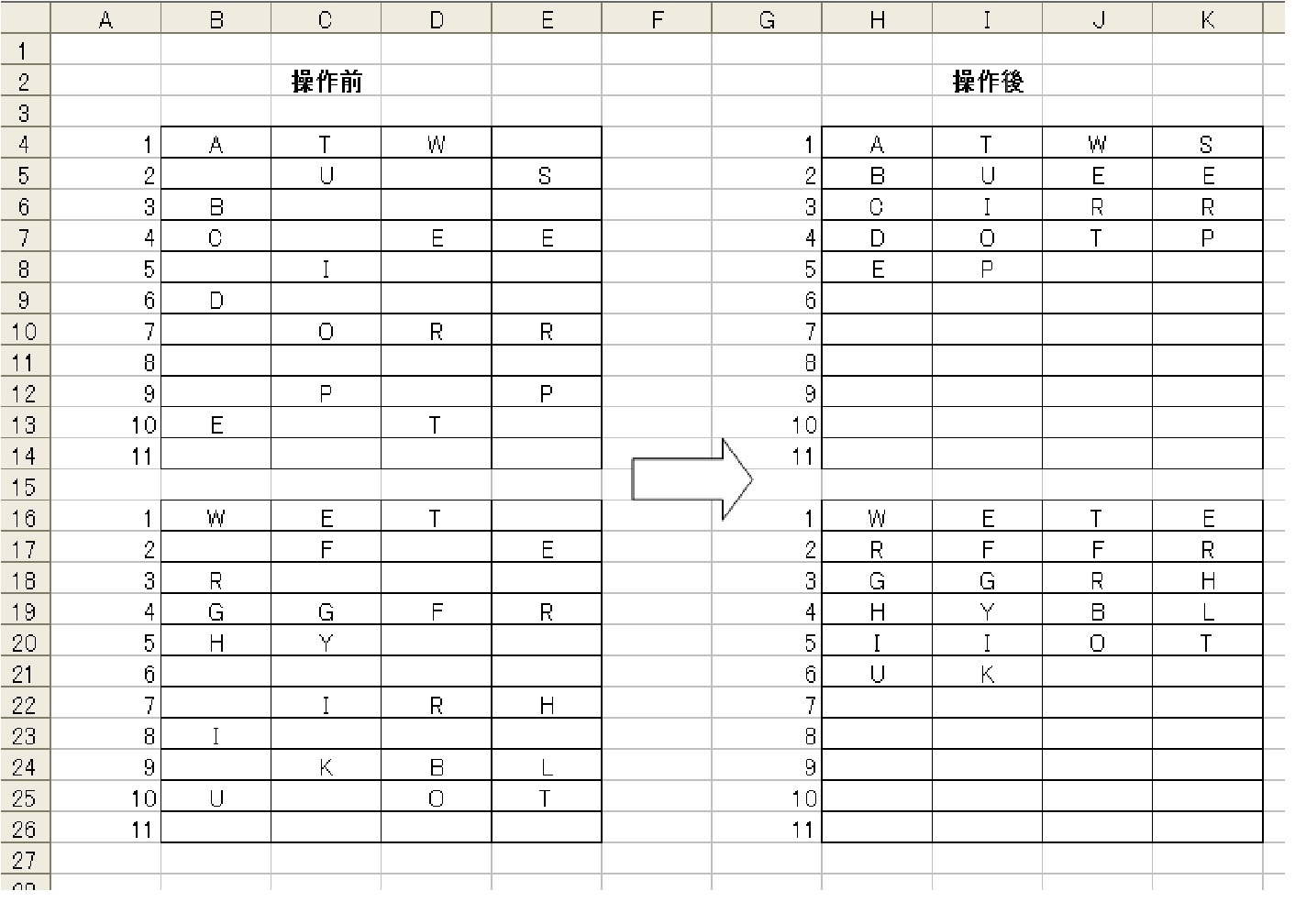 Excel文字セルを詰める Excelで決まった枠がありセルに文字がバラ Okwave